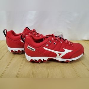Mizuno Softball metal cleats Red